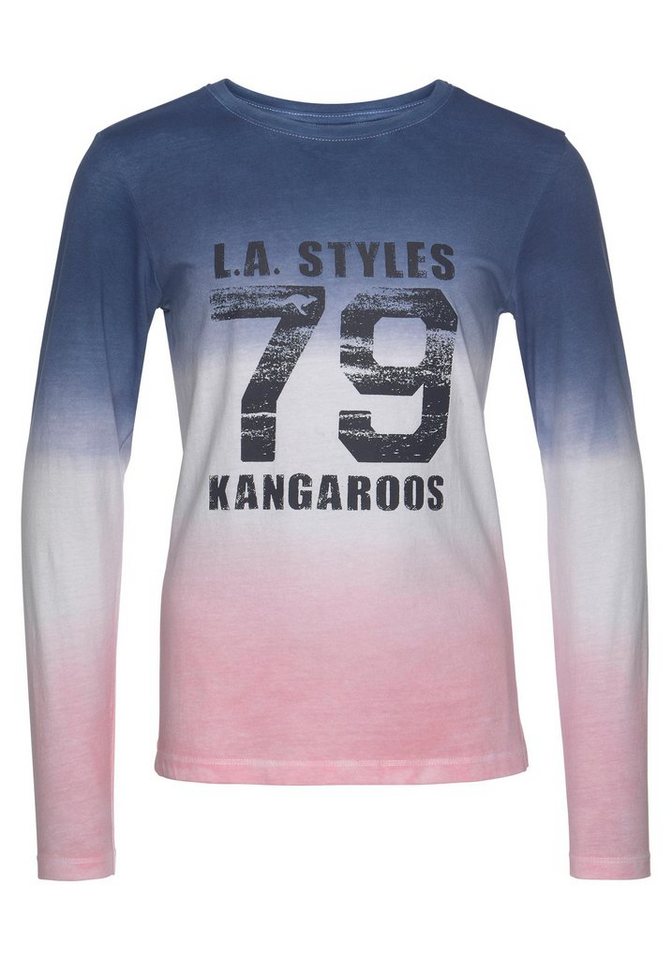 KangaROOS Langarmshirt mit modischem Farbverlauf