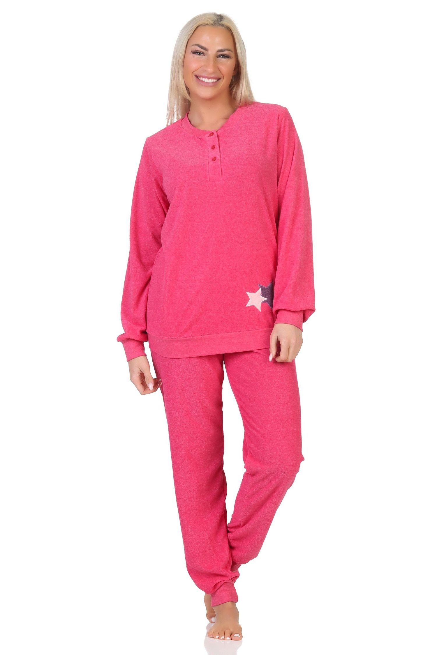 in Übergröße Pyjama - Loungewear auch Schlafanzug pink Damen Frottee Normann Normann