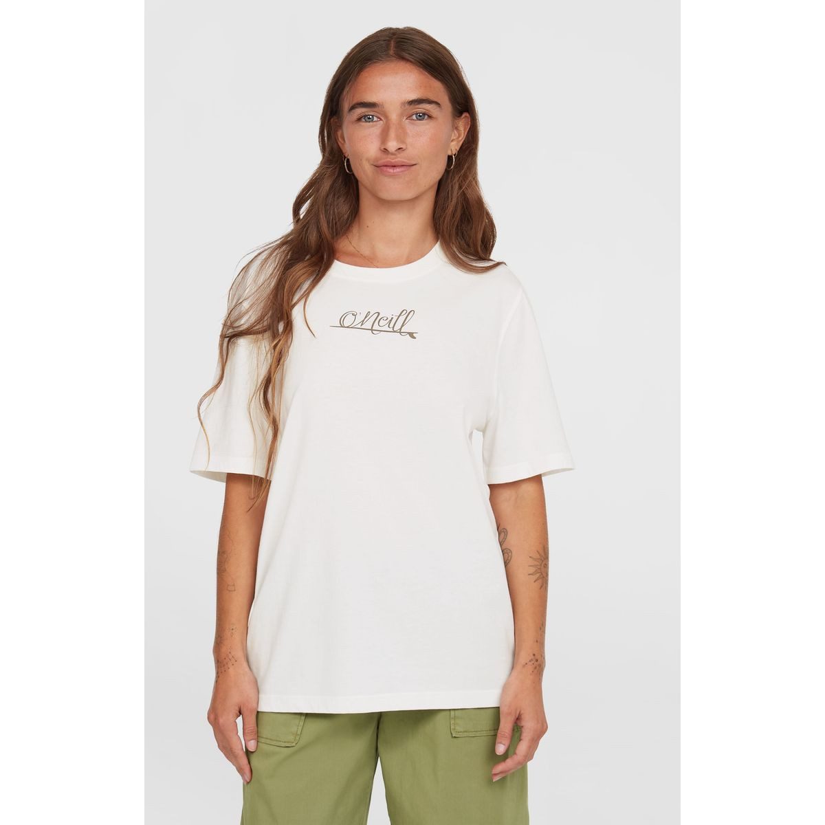 O'Neill Kurzarmshirt Essentials O'neill Script T-shirt Stilvolles T-Shirt mit sonnenverblassten Farben und elegantem Print