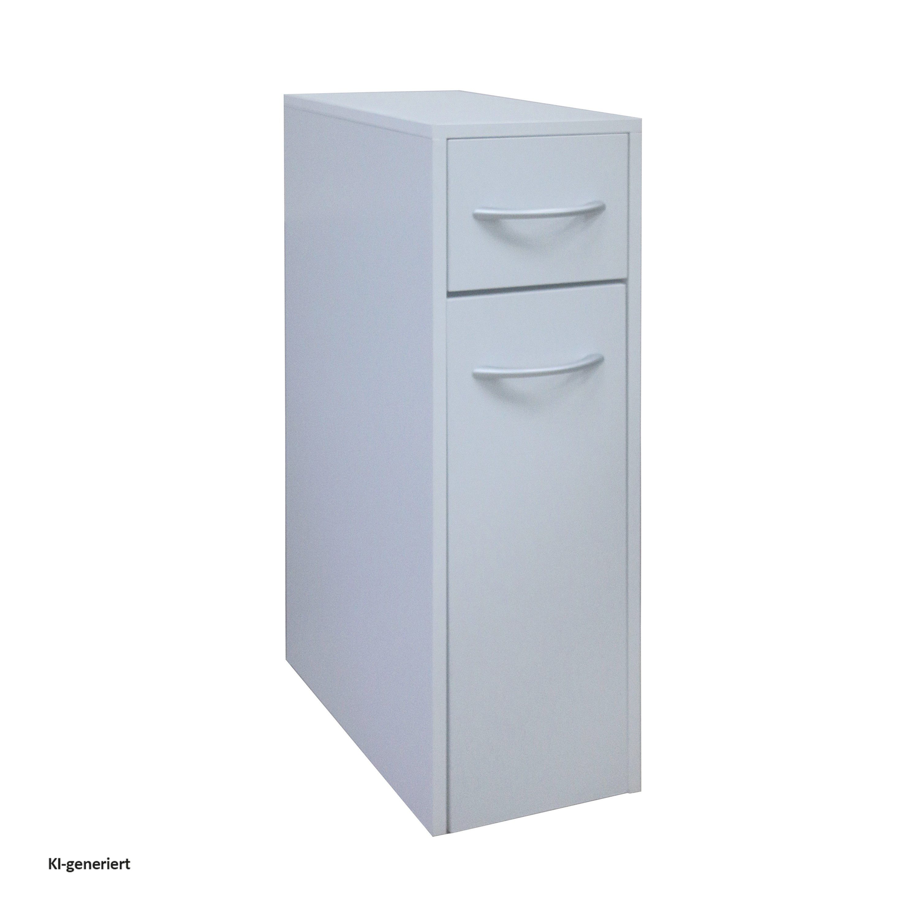 HTI-Living Midischrank Mehrzweckschrank schmal Thekla Weiß (Stück, 1-St., 1 Schrank) Nischenschrank für Küche und Bad
