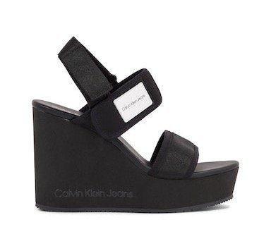 Calvin Klein Jeans NATALIA Keilsandalette Klettverschluss schwarz mit *I 4T