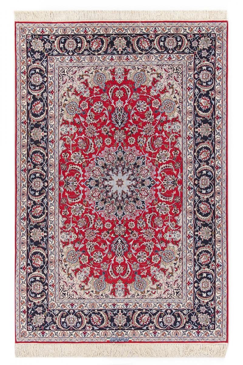 Orientteppich Isfahan Sherkat Handgeknüpfter rechteckig, Orientteppich, Höhe: Trading, mm Seidenkette 6 Nain 155x228