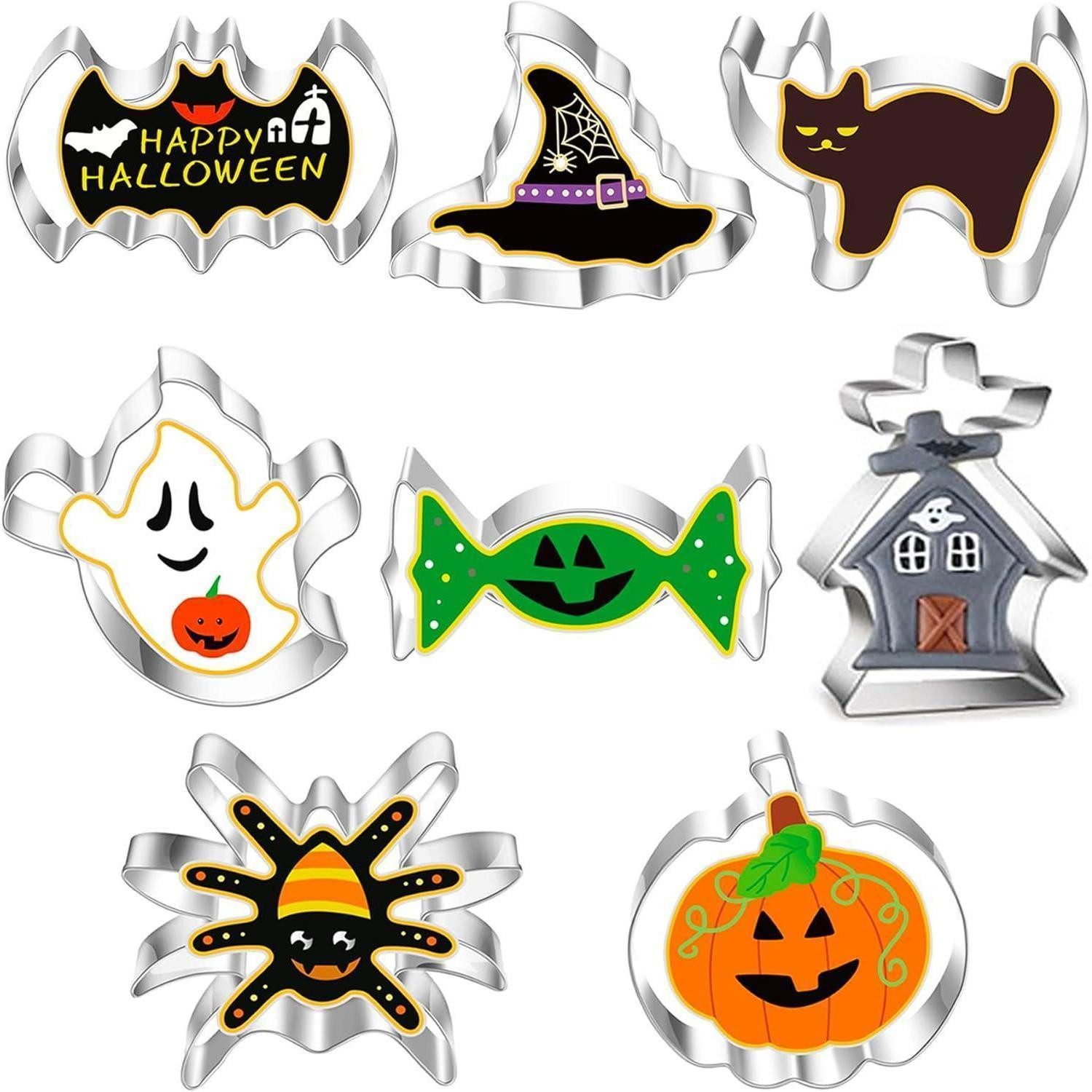 LuxusKollektion Ausstechform Ausstechformen Halloween Edelstahl Set 8 Stück Kekse 8pcs