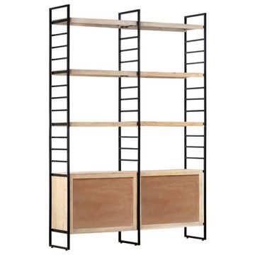 vidaXL Bücherregal Bücherregal 4 Etagen 124x30x180 cm Mango Massivholz, 1-tlg.