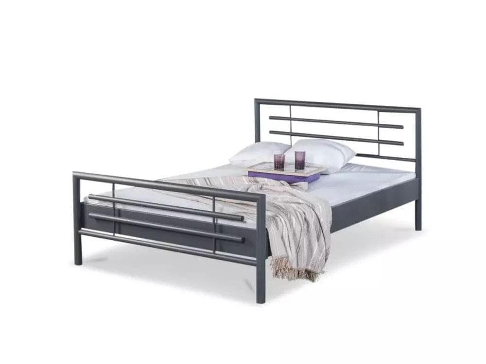 BedBox Metallbett Lola, Modernes Metallbett mit klaren Linien und stabilem Rahmen