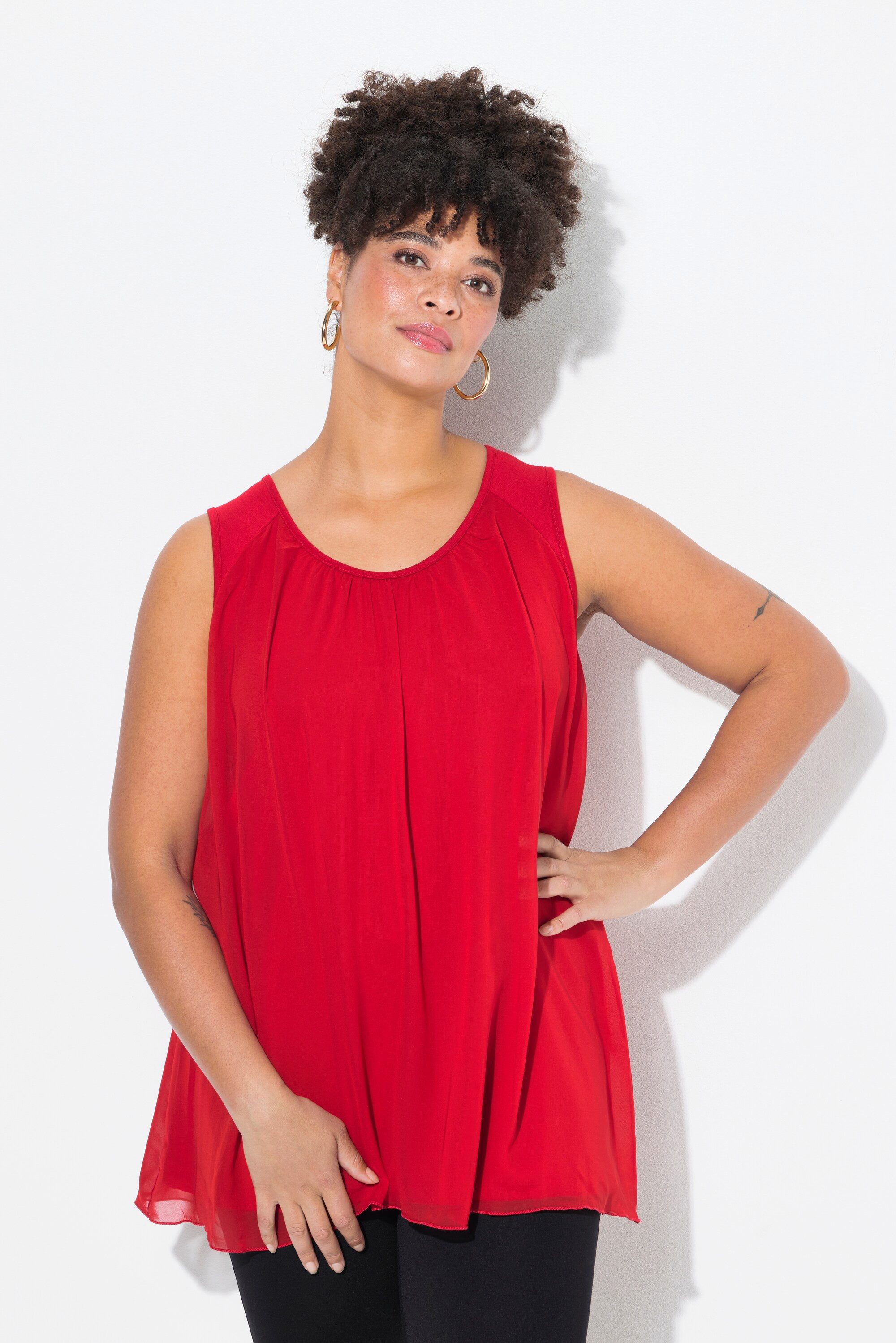 MIAMODA Longtop Top A-Linie Rundhals ärmellos