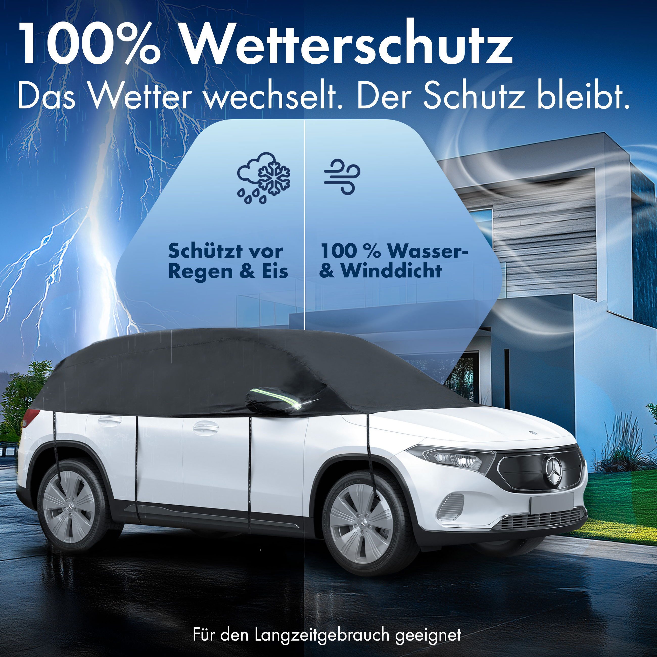 WALSER Car Cover All Weather Basic Half Medium (1 pc., 1 piece)