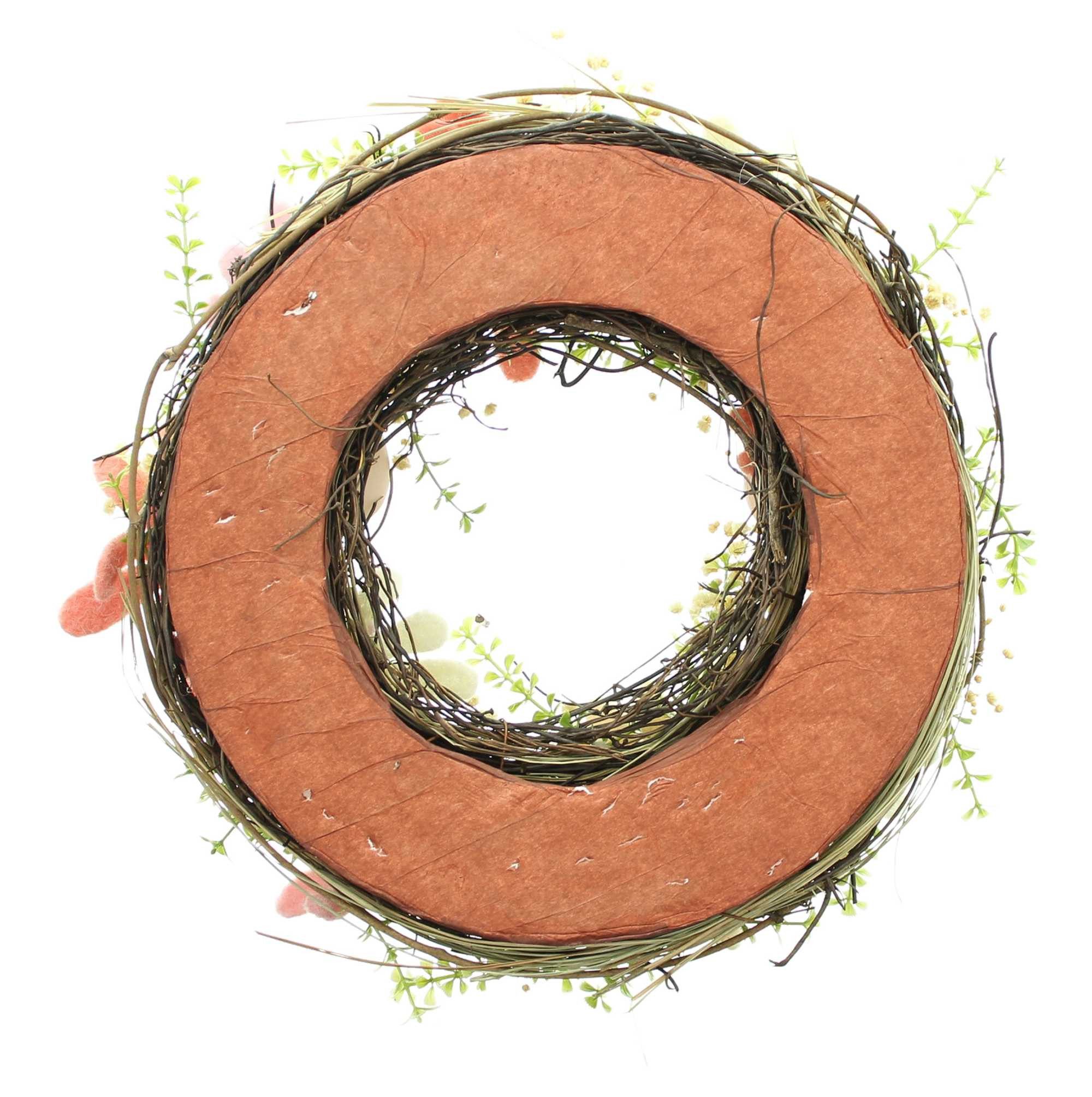 Dekoleidenschaft Osterkranz "Osterwiese" Ø 32 cm, Dekokranz mit Filzblüten günstig online kaufen