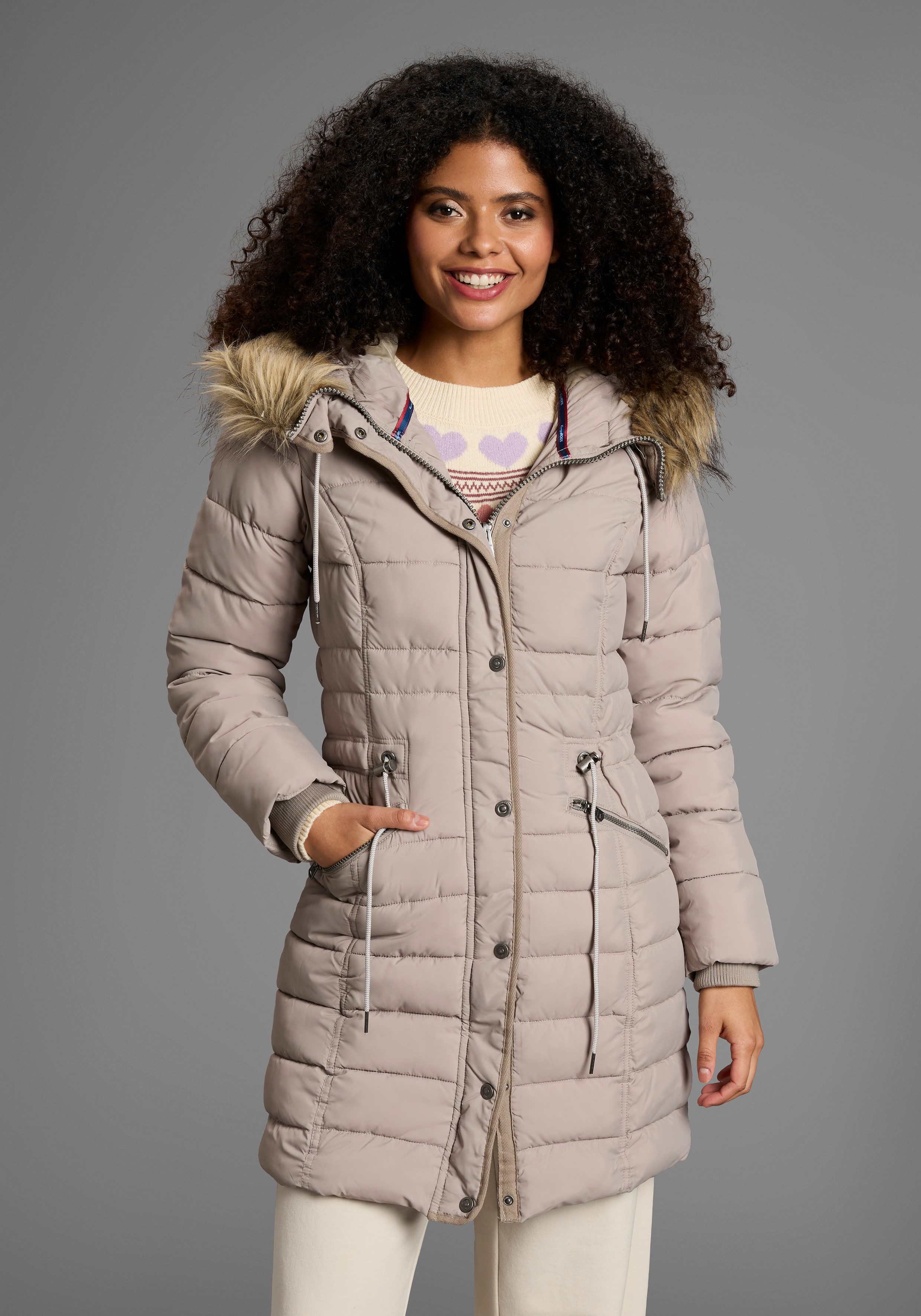 KangaROOS Steppjacke figurbetonter Schnitt, mit Reißverschlusstaschen günstig online kaufen