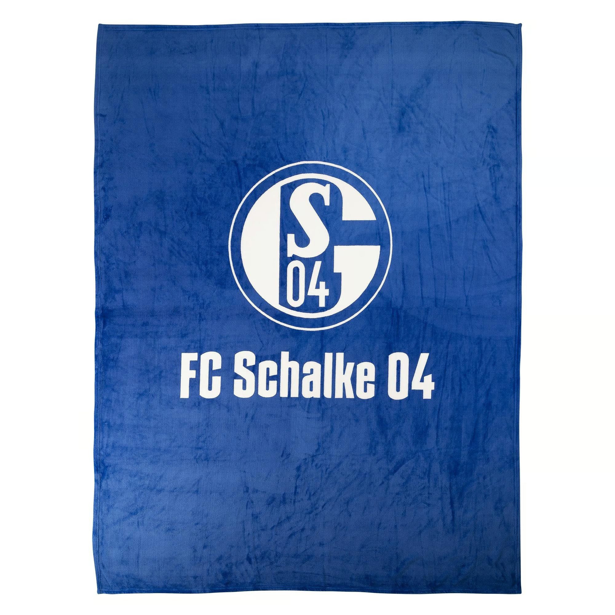 FC Schalke 04 Kunstfaserbettdecke Decke Flanell königsblau günstig online kaufen