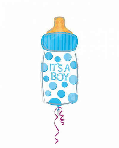 Horror-Shop Folienballon ";It´s a Boy"; Baby Nuckelflasche Folien