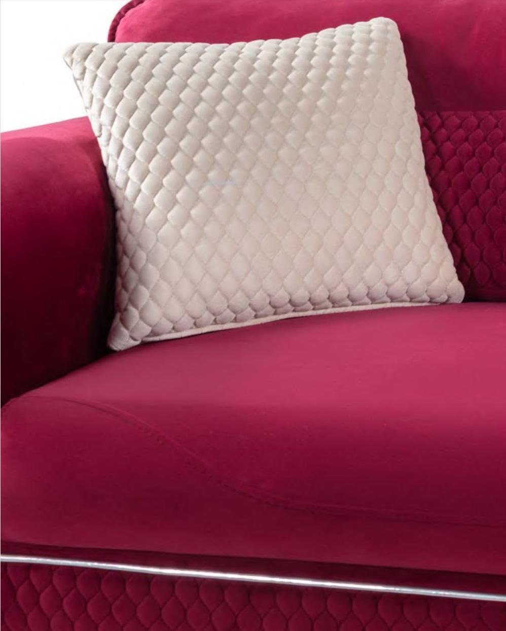 Polster Europe Luxus JVmoebel in Textil Sofa Made Couch Sitz 3 Möbel, Sofa Rotes Sofas