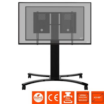 Celexon Display-Rollwagen Adjust-4286MB - 50cm Hub Monitorständer, (bis 86 Zoll, elektrisch höhenverstellbar, max VESA 800 x 600, schwarz)