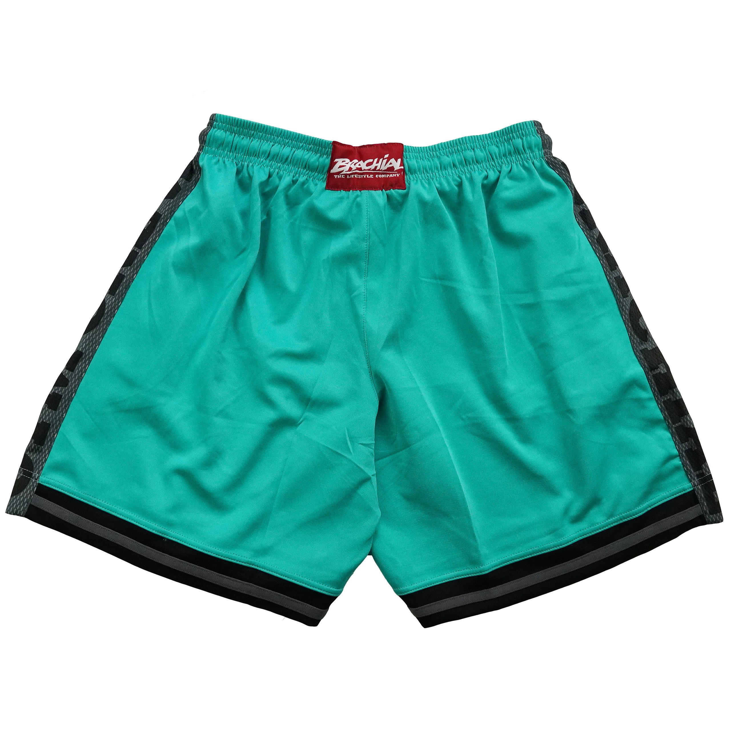 BRACHIAL THE LIFESTYLE COMPANY Trainingsshorts Brachial Short "Colors" grün/grau