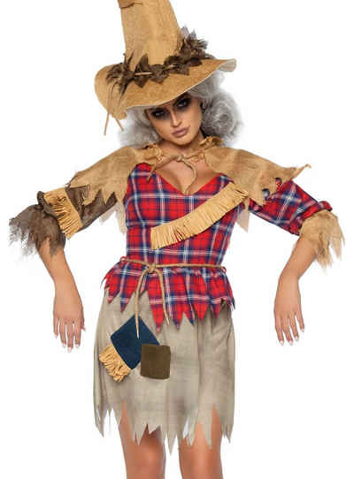 Leg Avenue Kostüm Finstere Vogelscheuche, Anti-Krähen-Kostüm für Halloween im Kornfeld