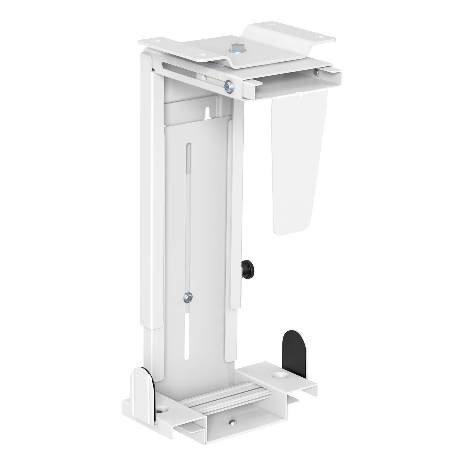CAVO Halterung Desktop PC-Halterung CH-LOCK-360 drehbar um 360° verstellbar, (mit Diebstahlsicherung, für PC bis 88x516 mm 10 kg, weiß)