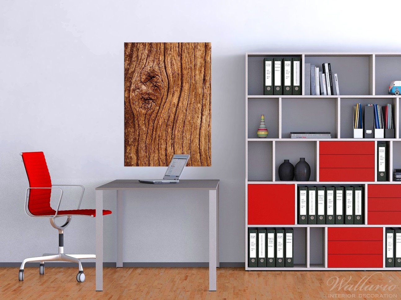 Wallario Wandfolie, Holzstamm mit Asteinschluss, in günstig online kaufen