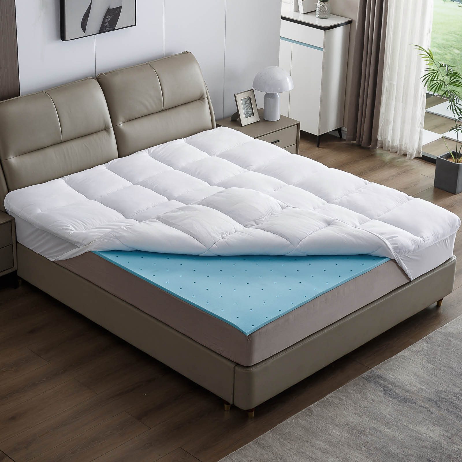 AMBINESS, Topper Matratzentopper mit Memory Foam Gel Kern 80x200cm - 180x20 günstig online kaufen