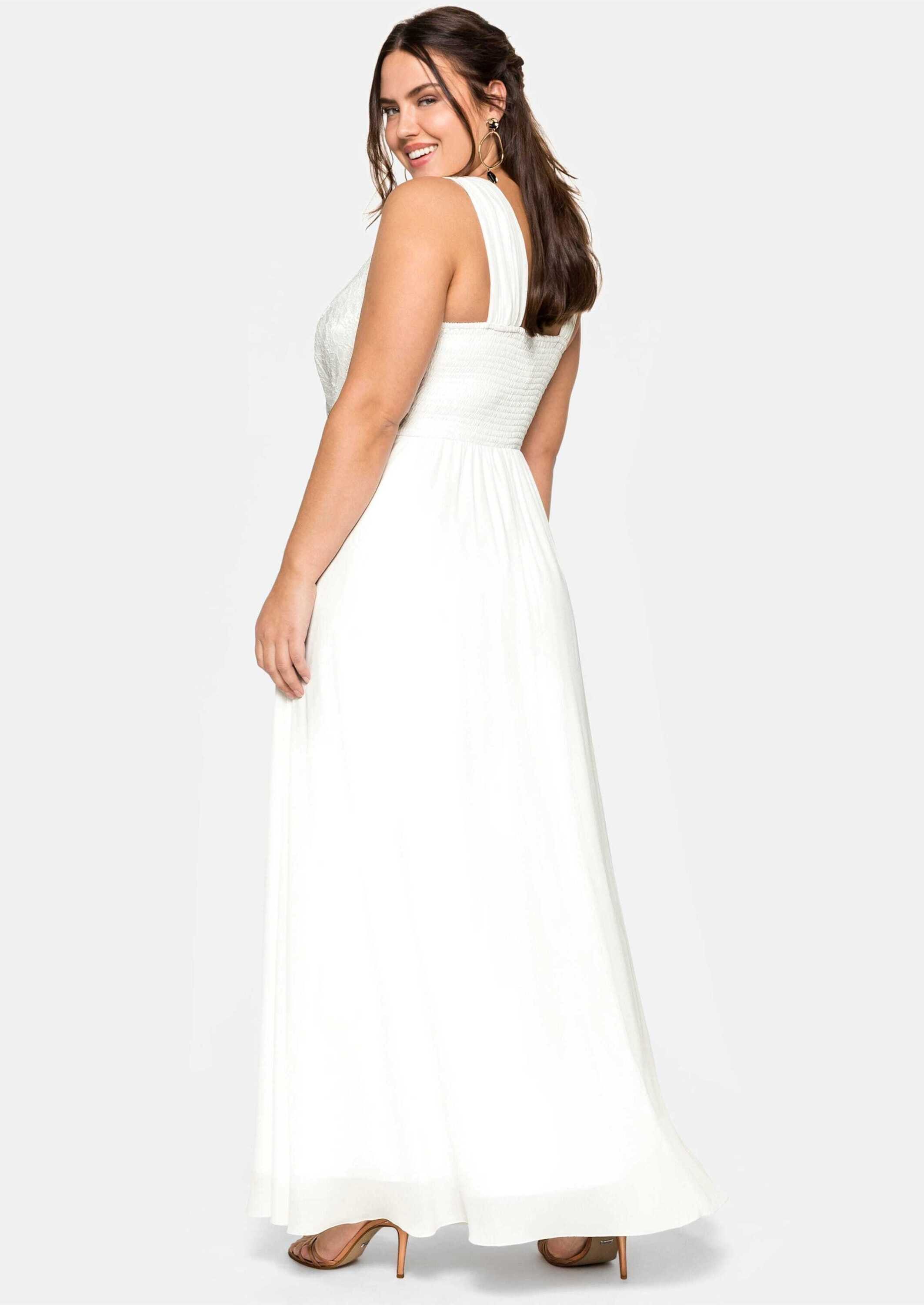 Sheego Etuikleid Abendkleid Ärmellos mit Paillettendekoration
