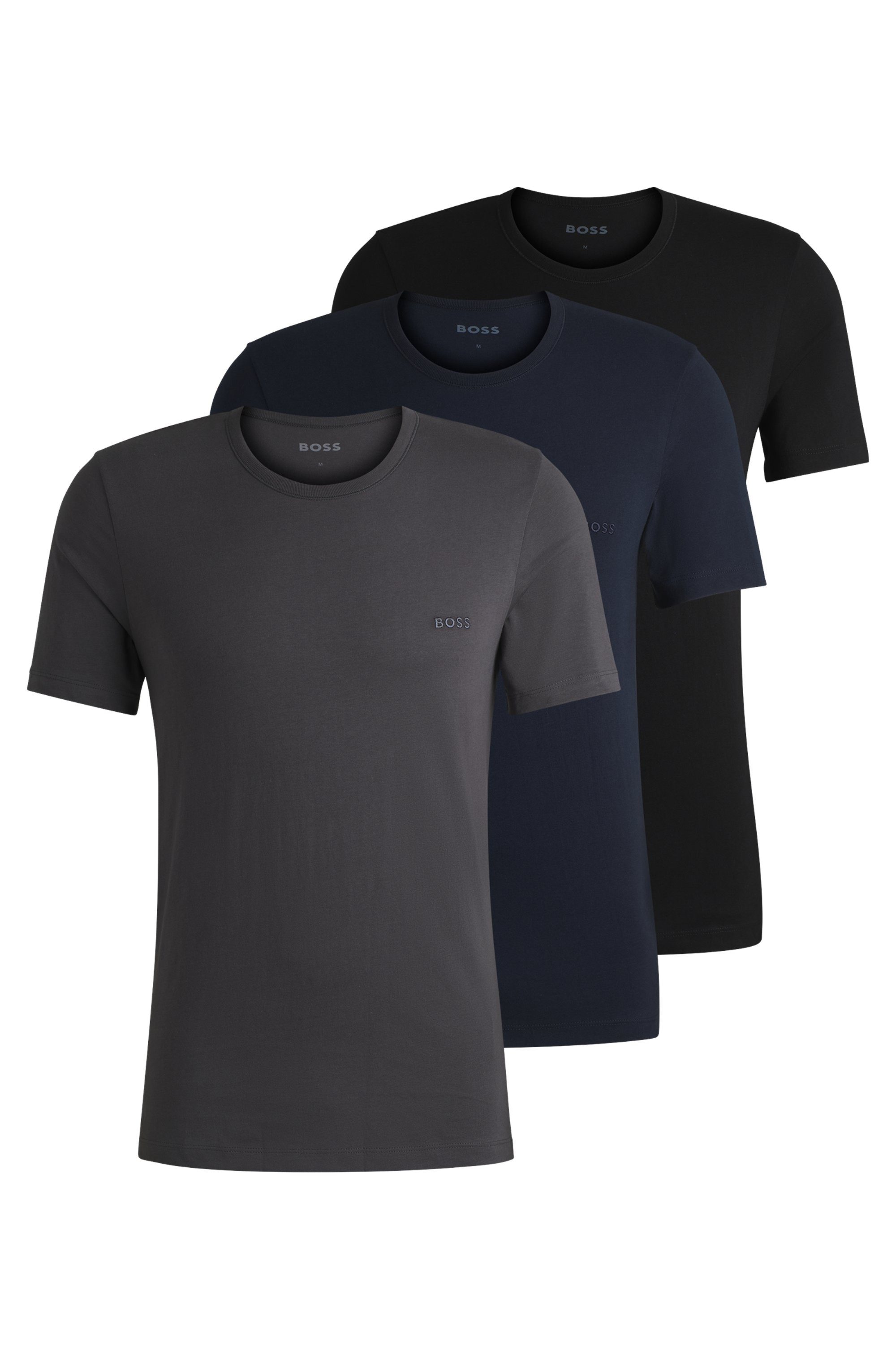 BOSS T-Shirt Rundhals BOSS ONE (Packung, 3-tlg., 3er-Pack) mit dezentem BOS günstig online kaufen