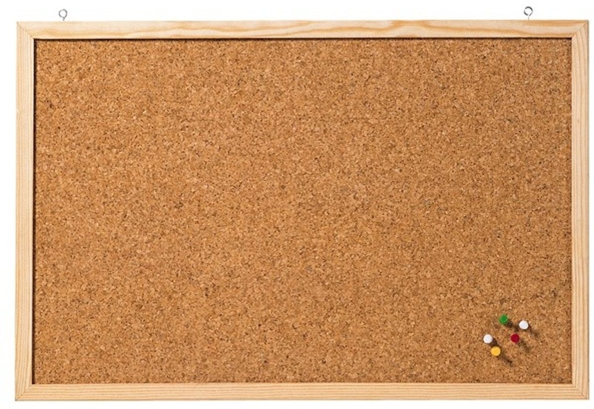 FRANKEN Pinnwand Korktafel Memoboard 60x100 cm Braun