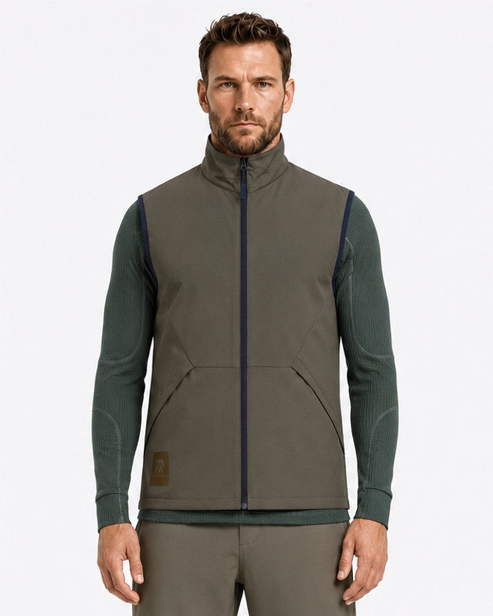 YOUTHUP Softshellweste Herren Fleeceweste mit Troyer-Kragen - warm & elastisch