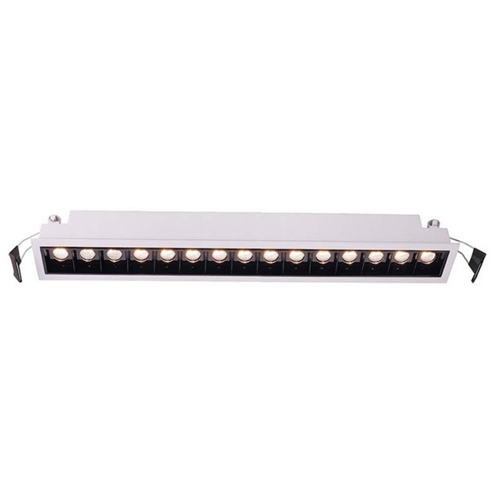 Licht-Trend Einbauleuchte LED Raster-Einbauleuchte Line 1895lm 15x2W Warmweiß Weiß, Schwarz, Warmweiß