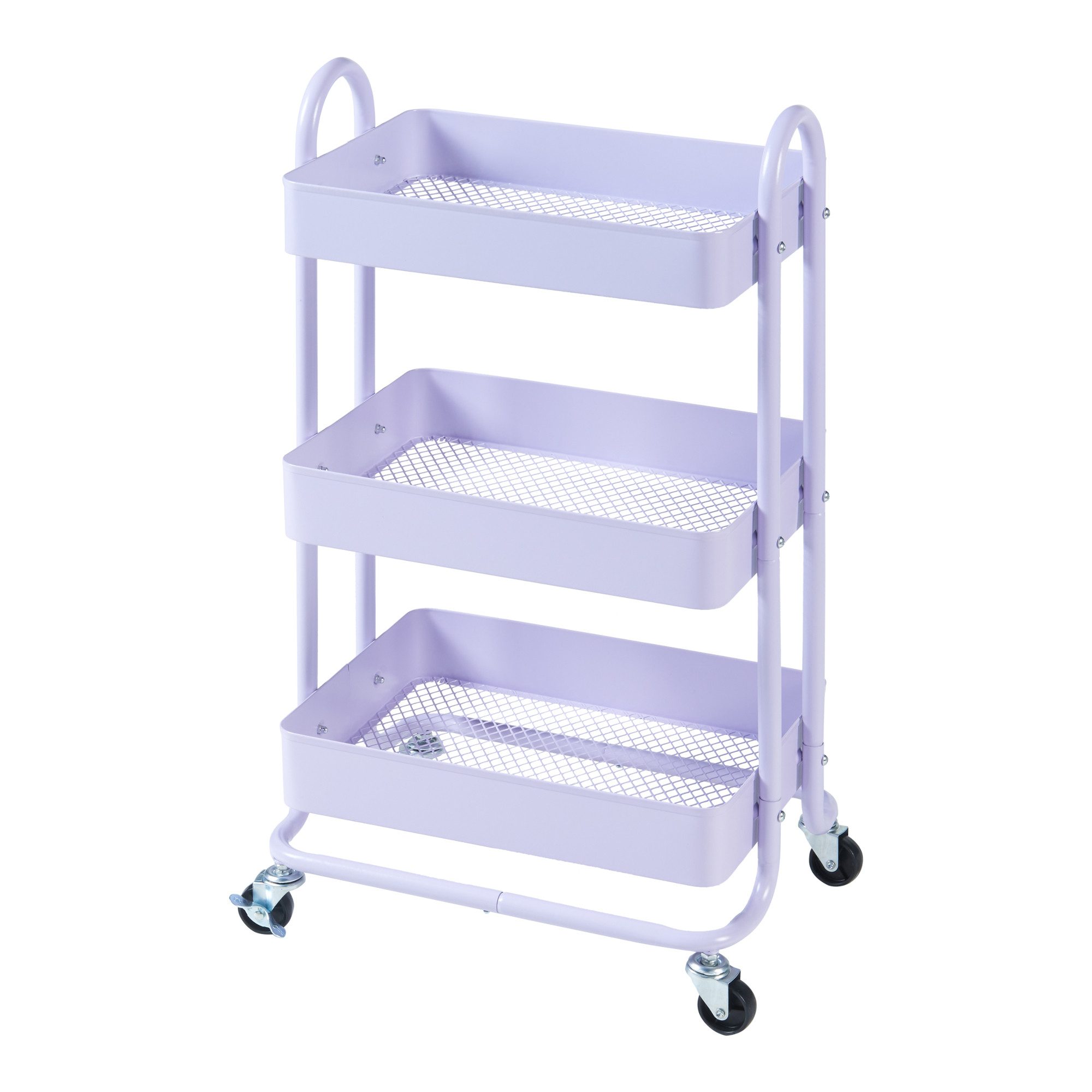 en.casa Küchenwagen, »Pyhäntä« Stahl mit 3 Ebenen Lila günstig online kaufen