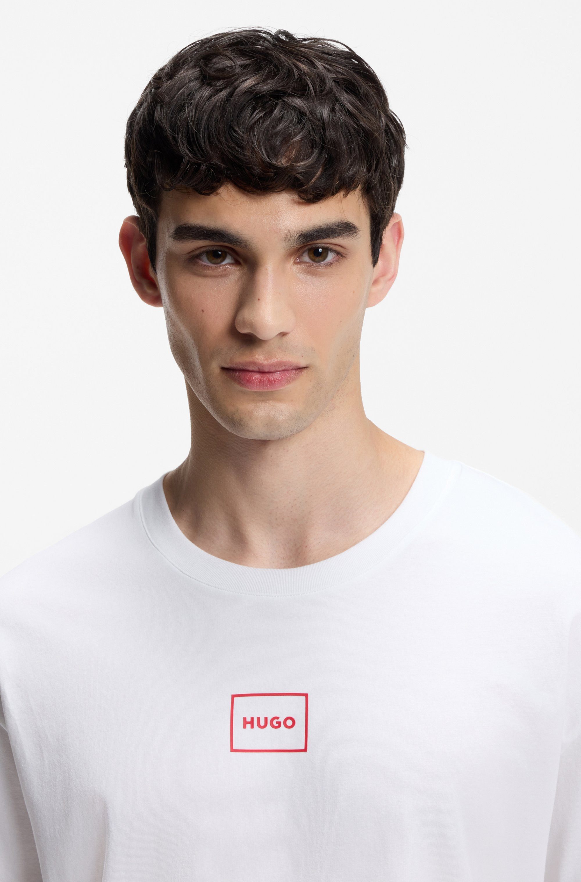 HUGO T-Shirt Laze T-Shirt mit Rundhalsausschnitt