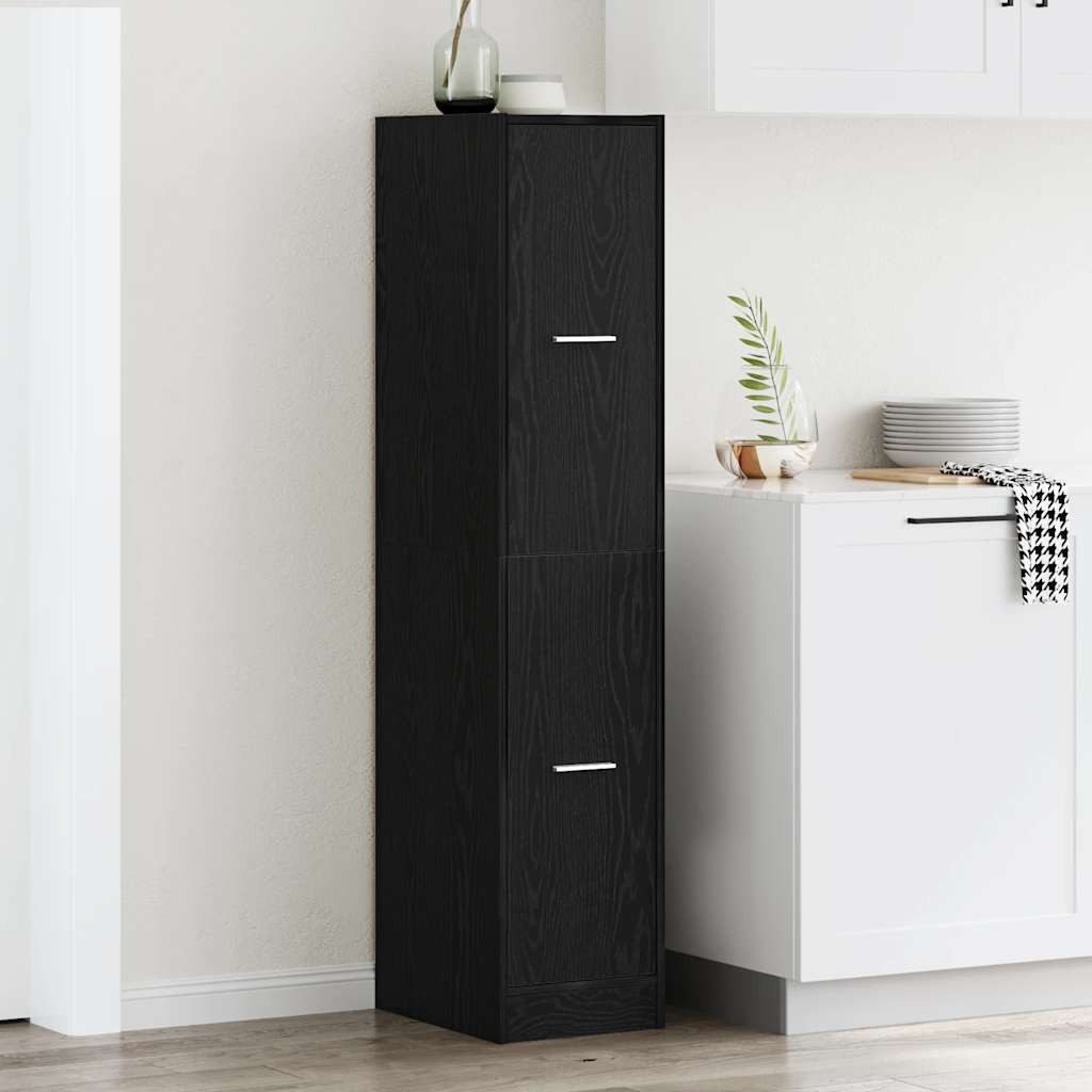 vidaXL Apothekerschrank Apothekerschrank Schwarze Eiche 30 x 41 x 144,5 cm Holzwerkstoff