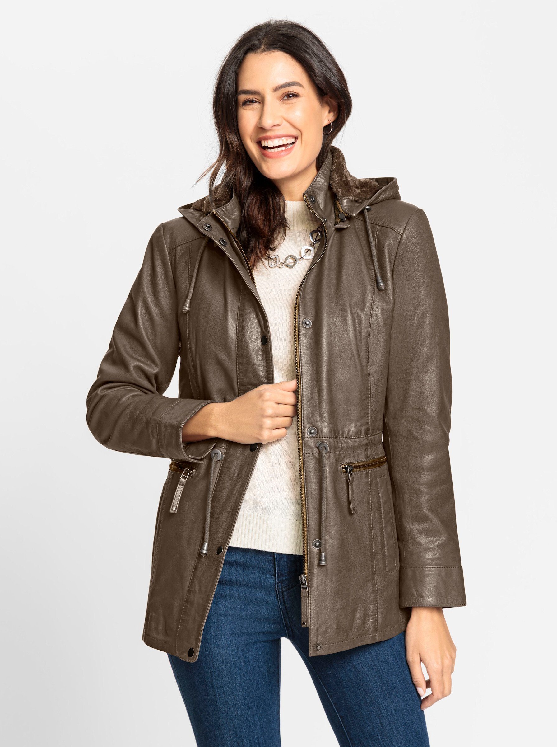 Mainpol Allwetterjacke Leder-Jacke günstig online kaufen