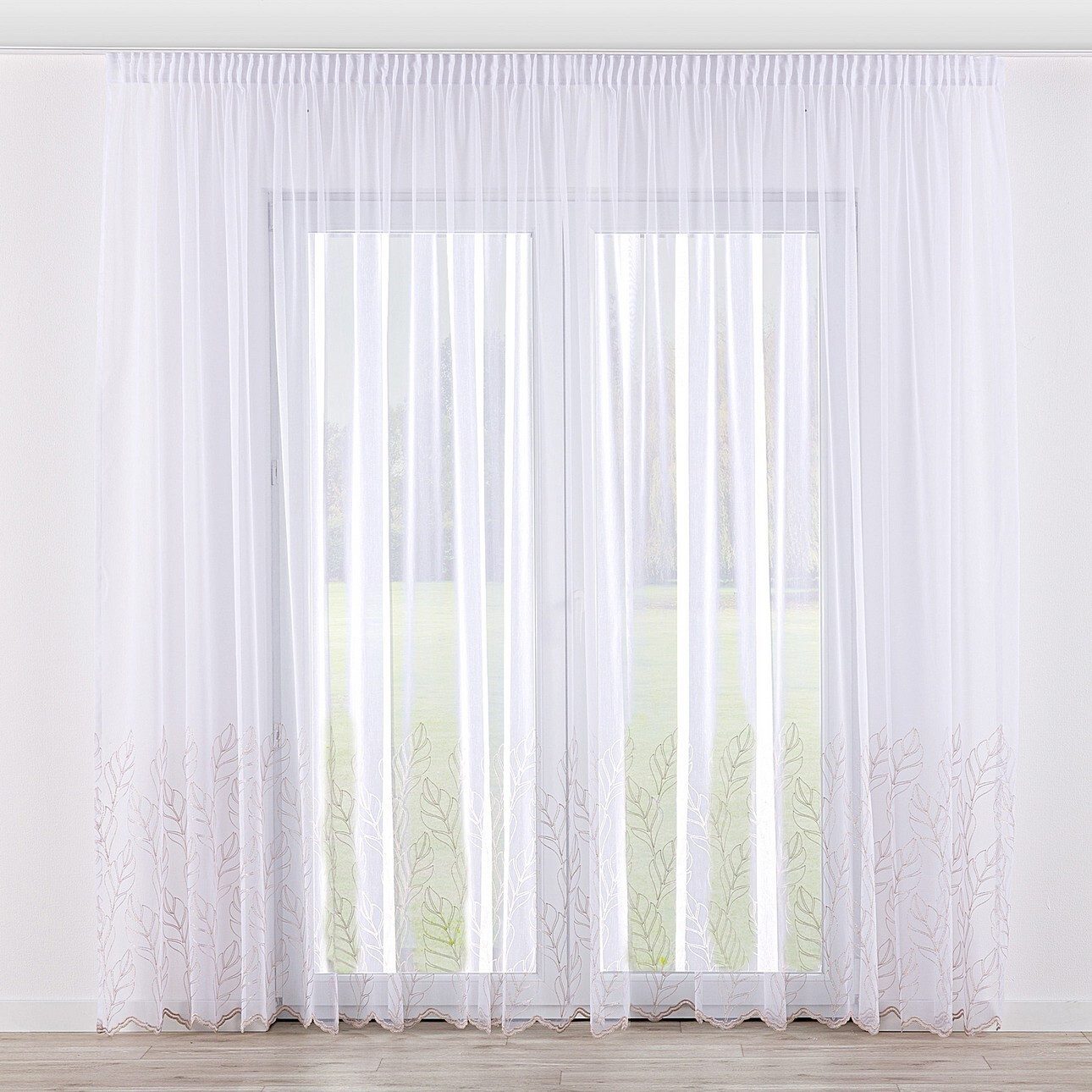 Gardine mit Kräuselband, weiß, golden , Voile (186-53) günstig online kaufen