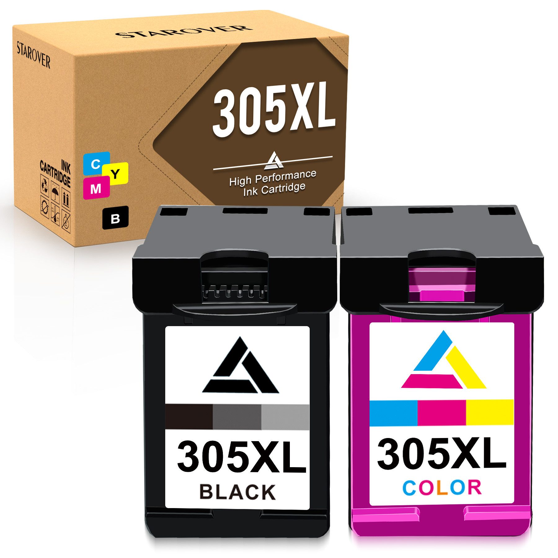 2PK HP 305 XL Druckerpatronen 305 XL Kompatibel für HP 305XL Tintenpatrone