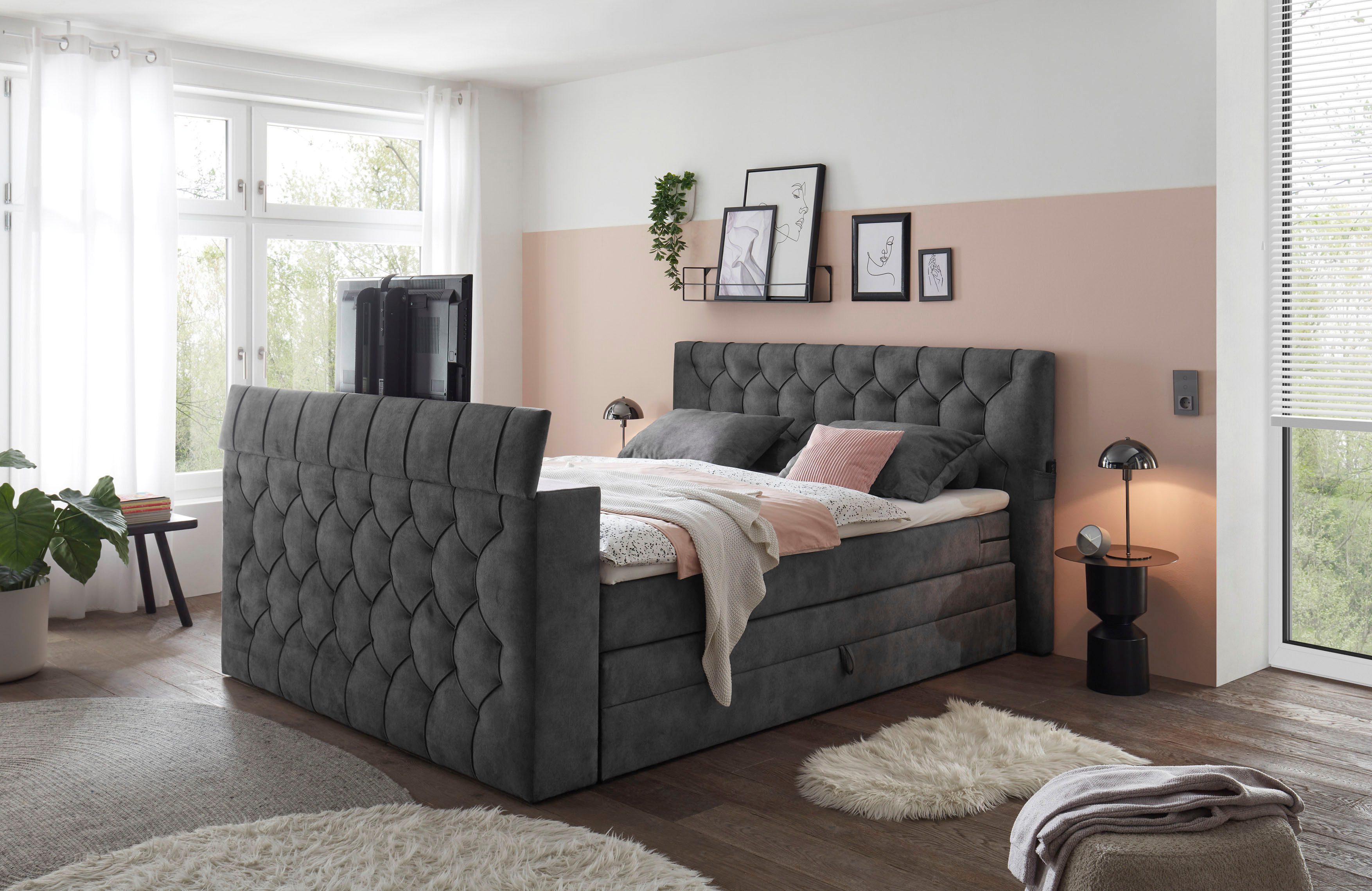 ED EXCITING DESIGN Boxspringbett Springdale, mit günstig online kaufen