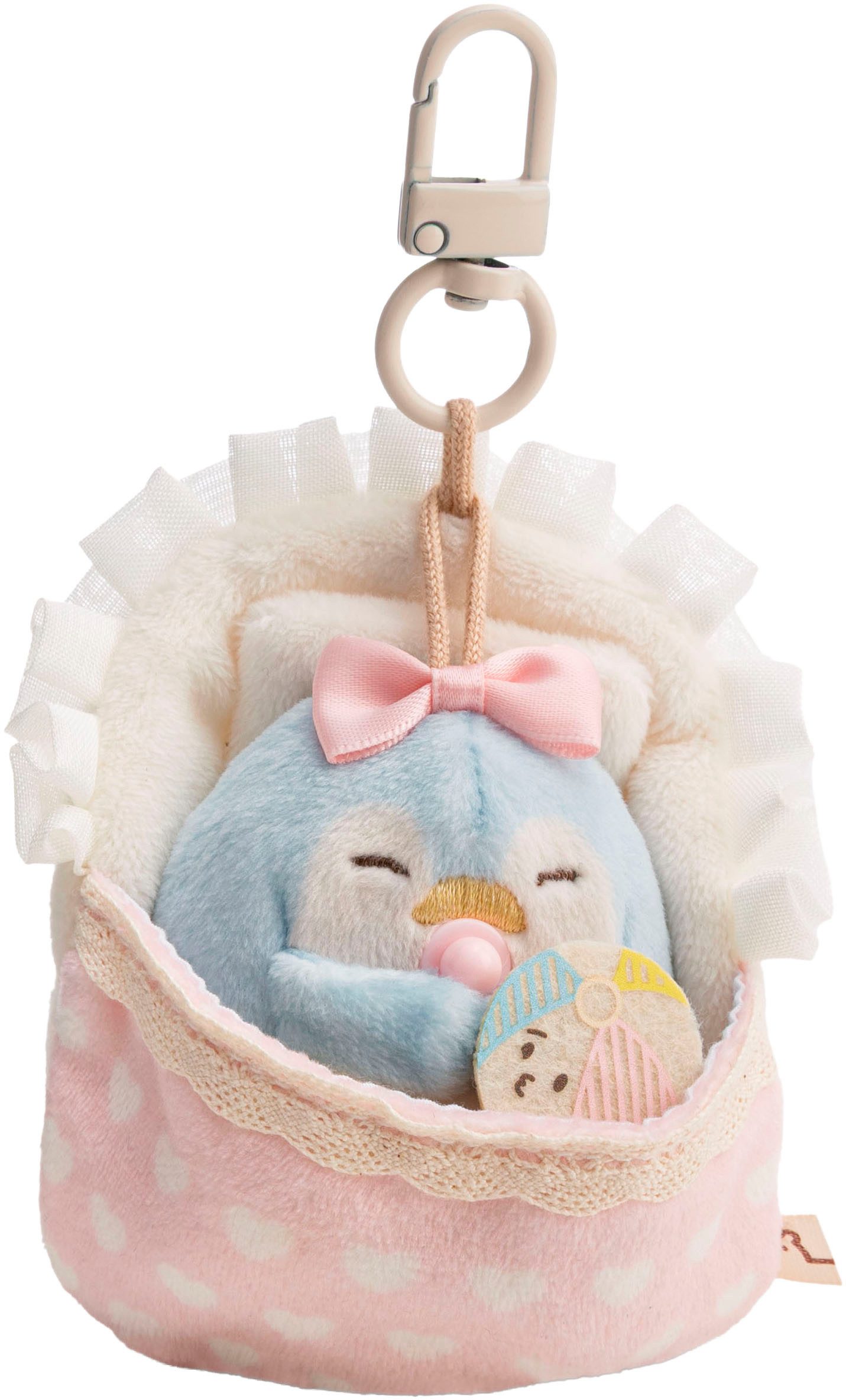 Nici Kuscheltier mymochi, Set Pinguin Waddle 7cm mit Ball & Bettchen mit Karabiner (Set), in Geschenkbox