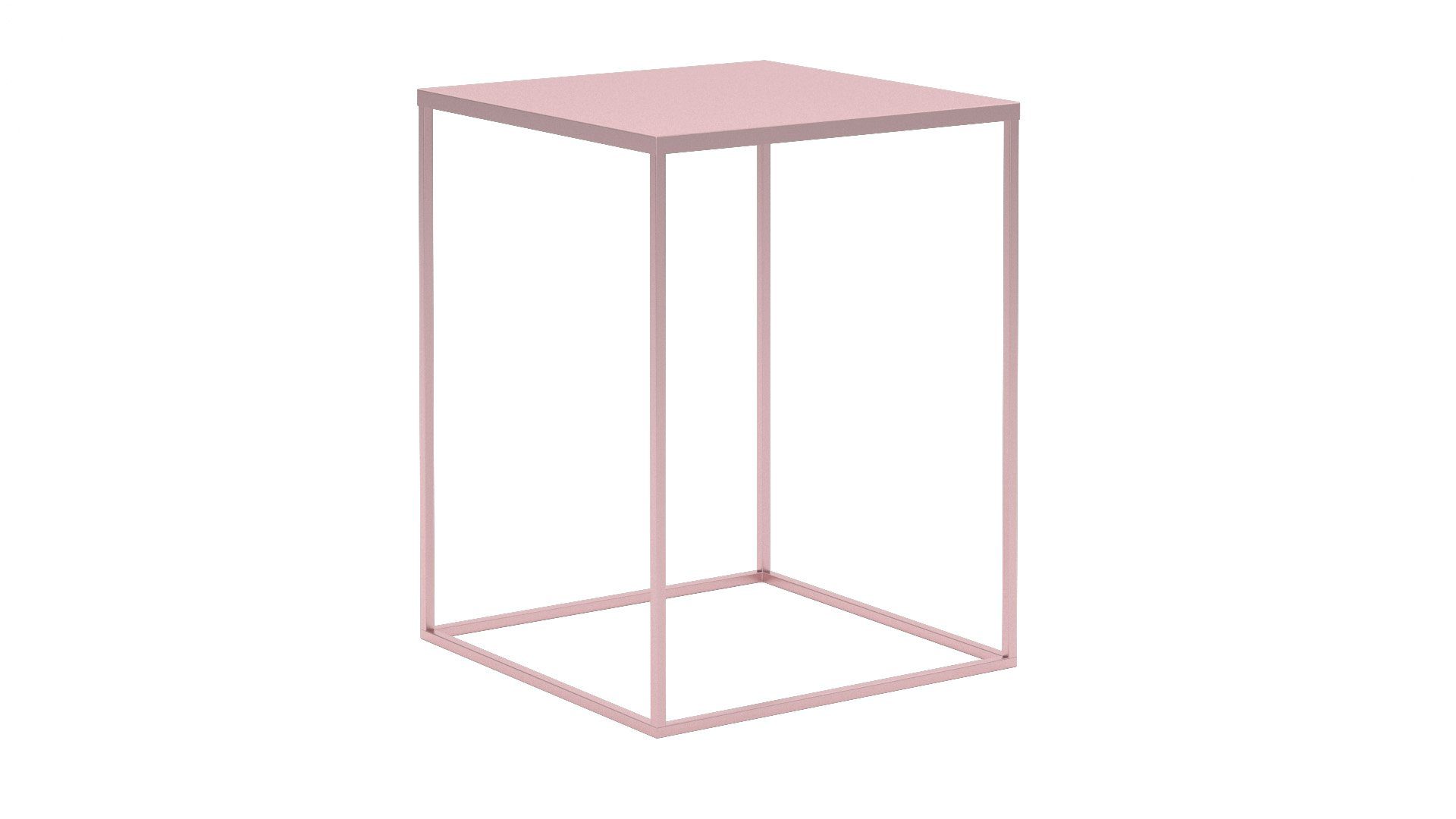 Siblo Nachttisch Loft-Stil Nachttisch - Ein modernes minimalistischer - Schlafzimmer Nachttisch Diana im Rosa Metall moderner 