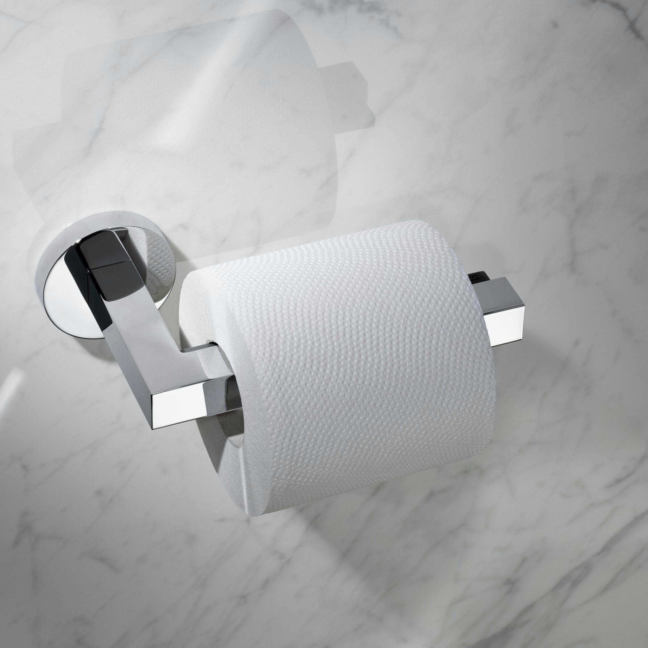 Keuco Badaccessoire-Set Edition 90: WC-Bürstengarnitur, Toilettenpapier- & Ersatzrollenhalter, Set, offener Bügel, mit Ersatzkopf, Metall verchromt, Made in Germany
