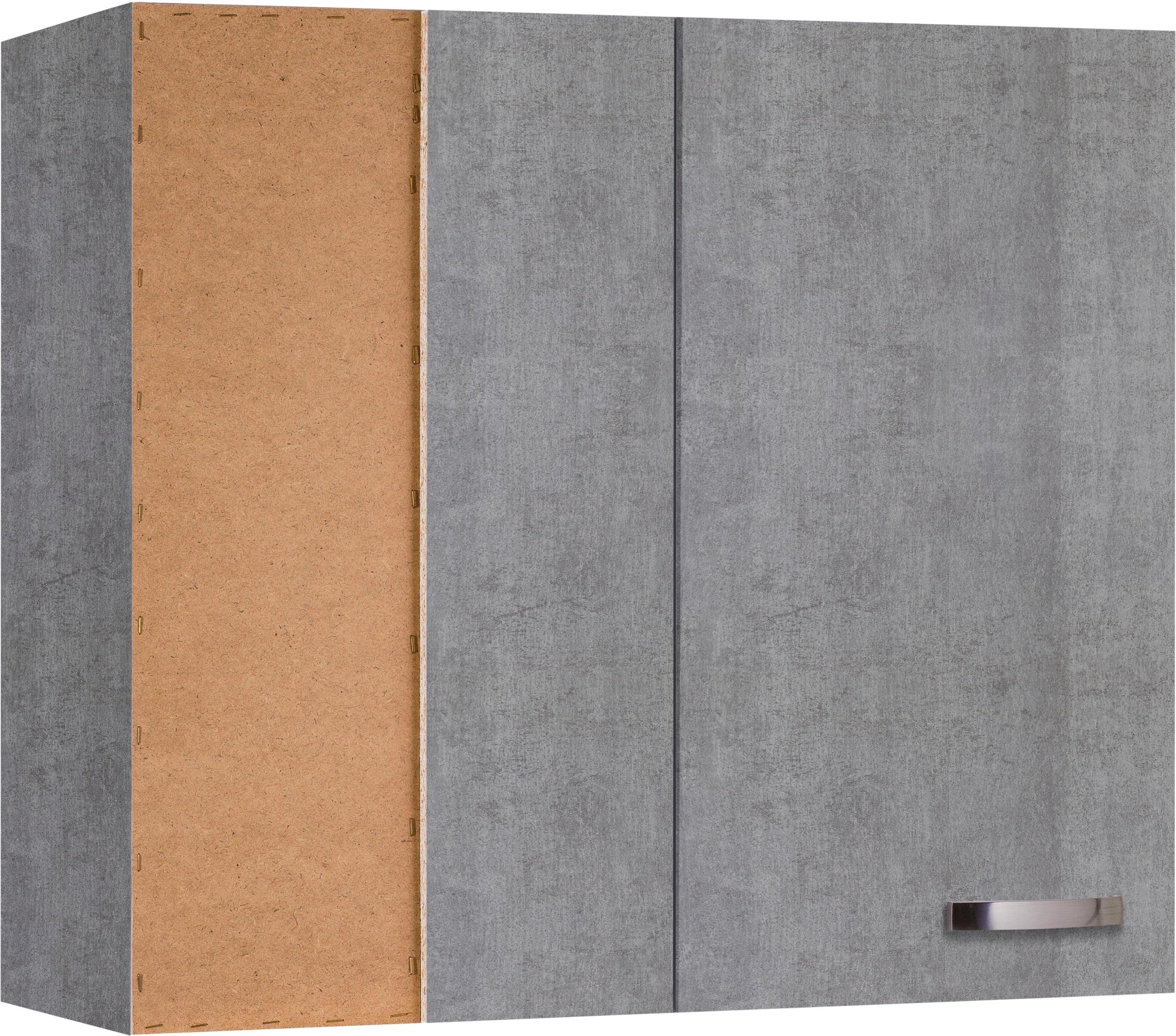 OPTIFIT Eckhängeschrank Cara beton/beton | beton | Hängeschränke