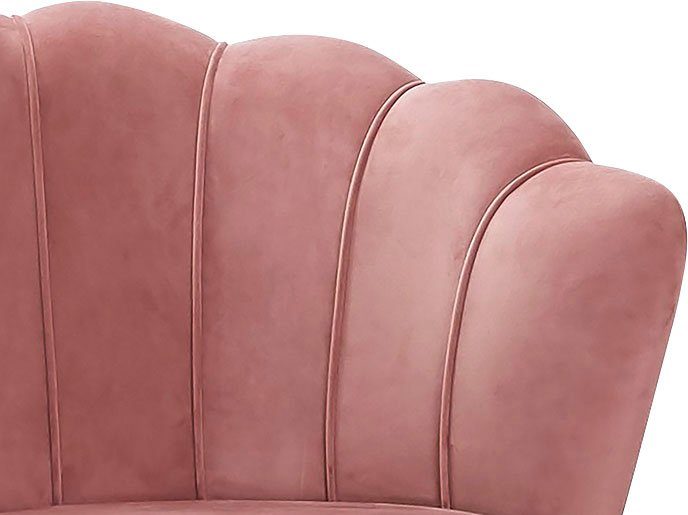 SalesFever 2-Sitzer extravagantes Clam, 136 Rose Muscheldesign, cm Breite