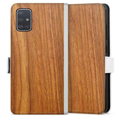 DeinDesign Handyhülle Holzoptik Lärche Holz Lärche, Samsung Galaxy A51 Hülle Handy Flip Case Wallet Cover