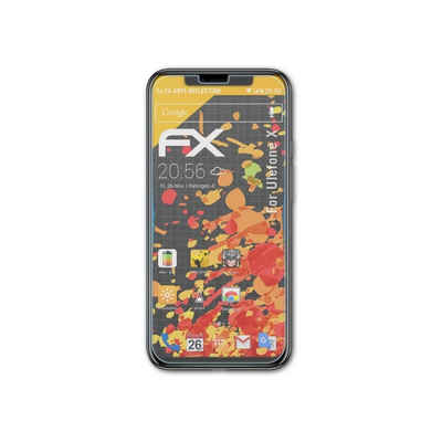 atFoliX Schutzfolie für Ulefone X, (3 Folien), Entspiegelnd und stoßdämpfend