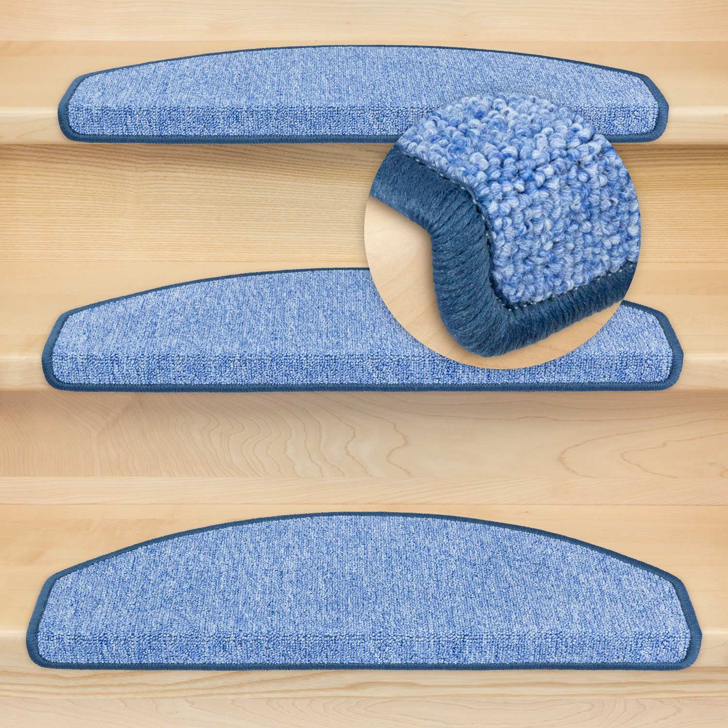 Metzker® Stufenmatte Stufenmatten Rambo New Halbrund Einzeln und SparSet´s, halbrund, Höhe: 5 mm, 15 Stück im Set - Hellblau