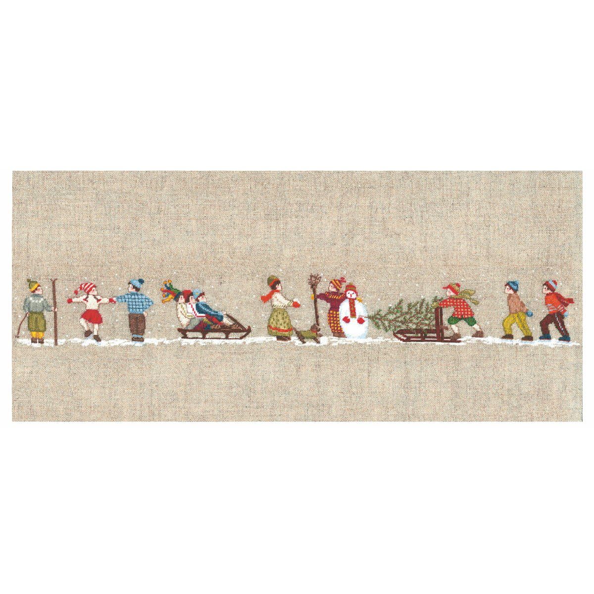 Le Bonheur des Dames Kreativset Le Bonheur des Dames Petit Point Stickpackung "Skifahrer", Zählmuster, (embroidery kit by Marussia)