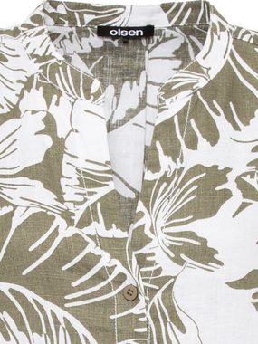 Olsen Blusenkleid mit Blätterprint