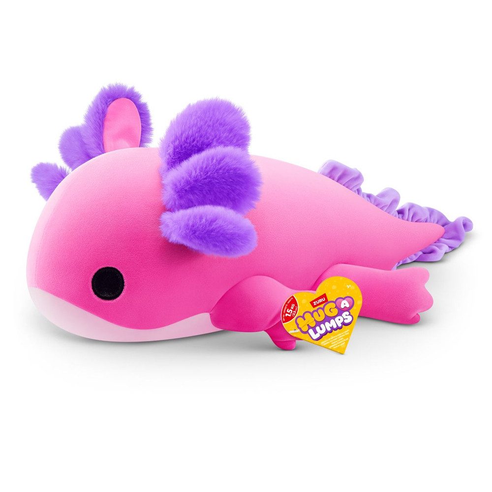 ZURU Plüschfigur Hug-A-Lumps - Plüschtier mit Gewicht - Axolotl Ally