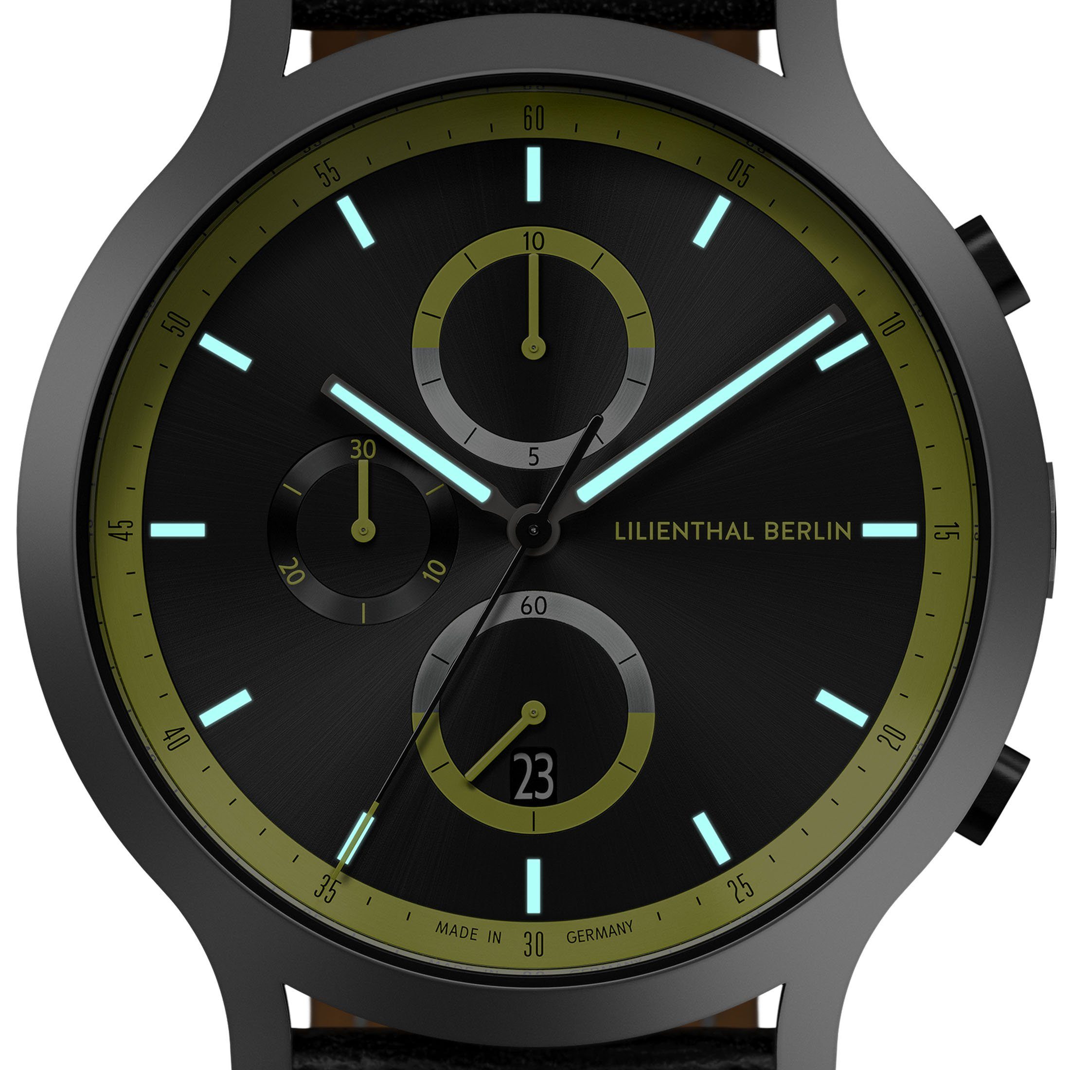 Lilienthal Leder Chronograph Remix II Berlin - Chronograph Schwarz