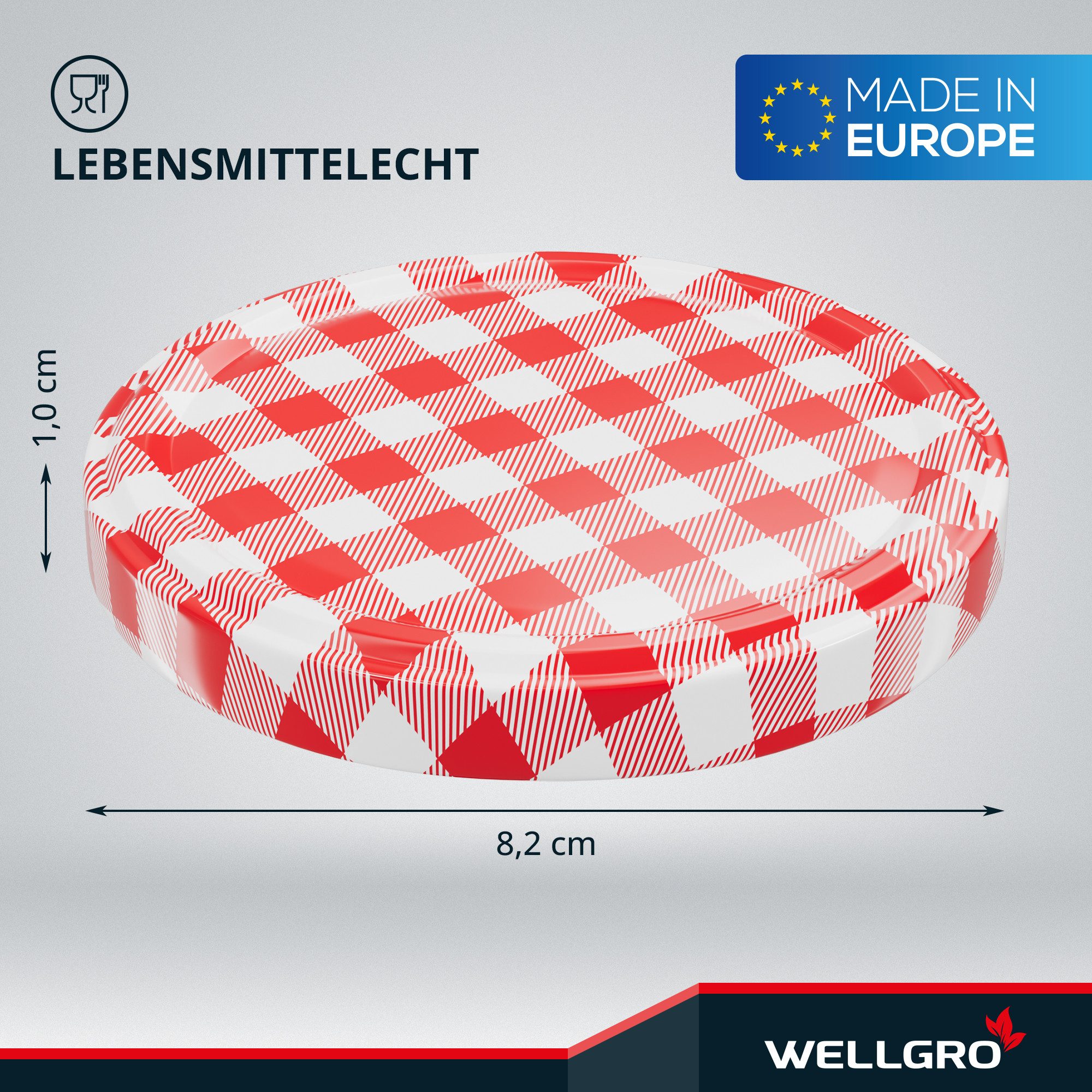 Wellgro Vorratsglas Einmachdeckel TO 82 - Twist-Off-Deckel, (200-tlg) – Bild 2 von 5