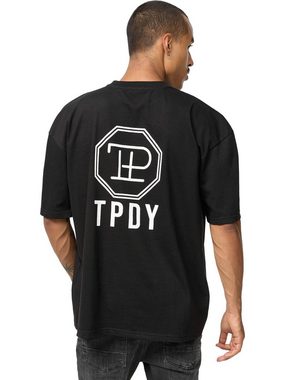trueprodigy Oversize-Shirt Maxime Logoprint Rundhals dicker Stoff