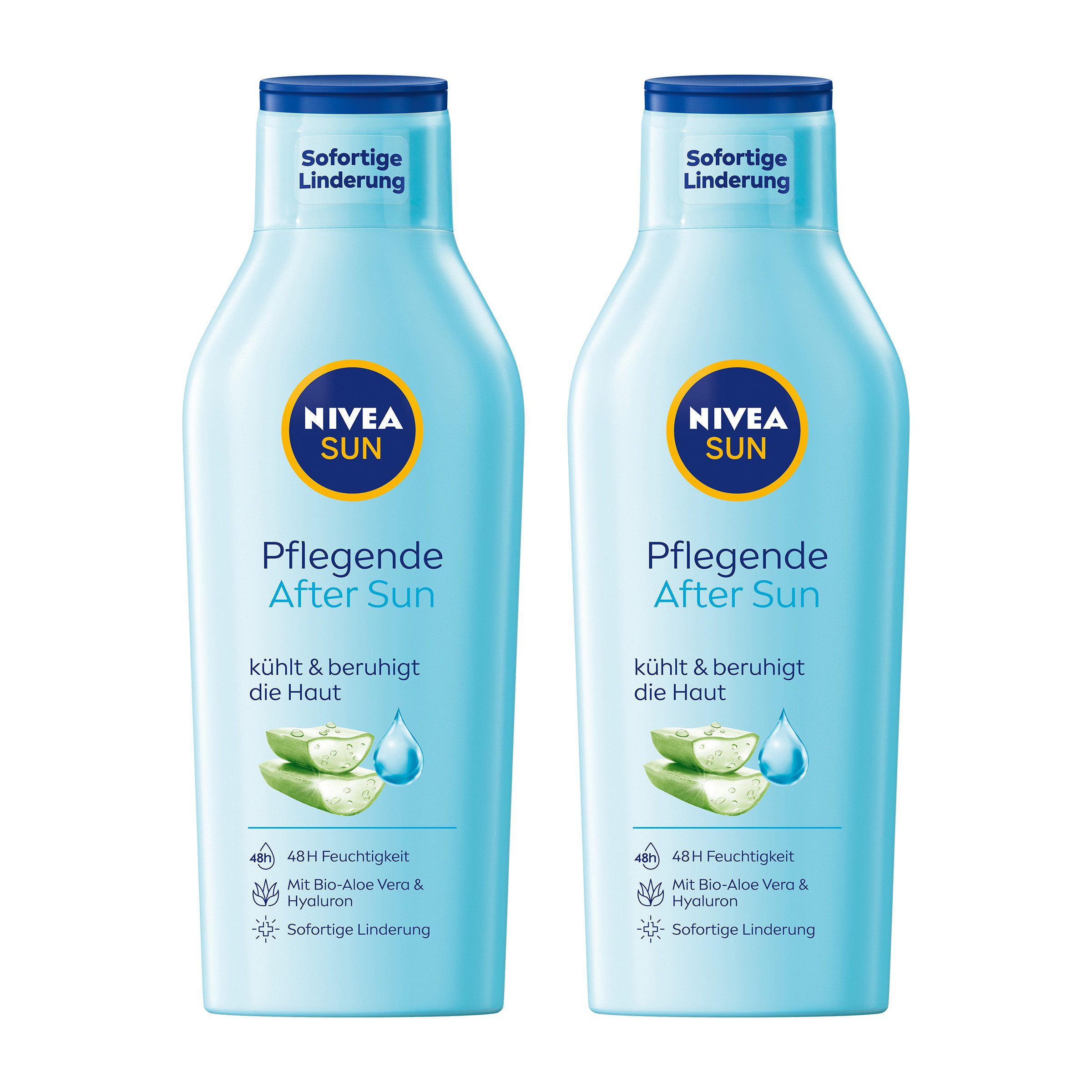 After Sun SUN After Sun Lotion, 2 x 400ml 48 Stunden Feuchtigkeit Hautlinderung