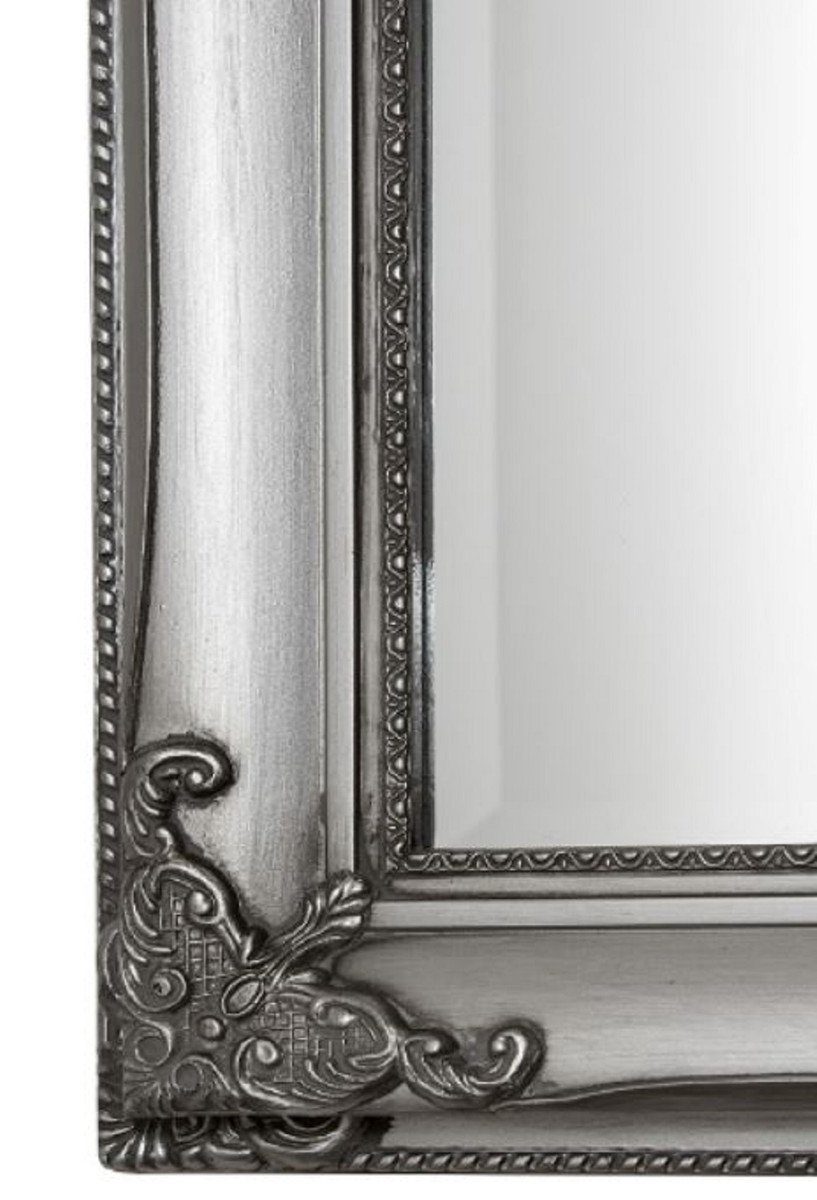 Barockspiegel Spiegel 72 Silber Barock Padrino Verzierungen 132 cm - Wandspiegel Holzrahmen wunderschönen Barock x und Casa H. Handgefertigter mit